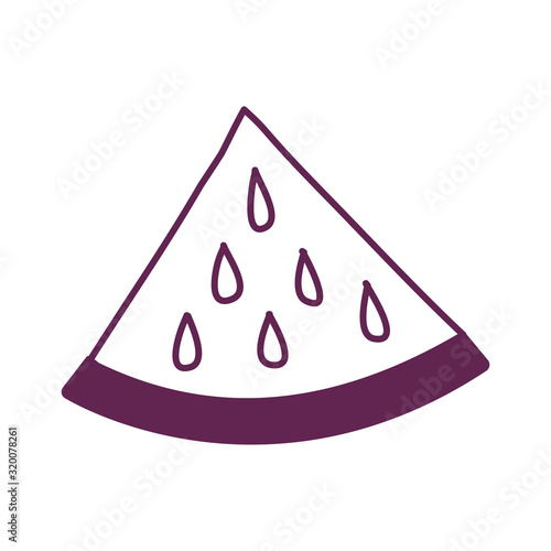 fresh watermelon fruit isolated icon