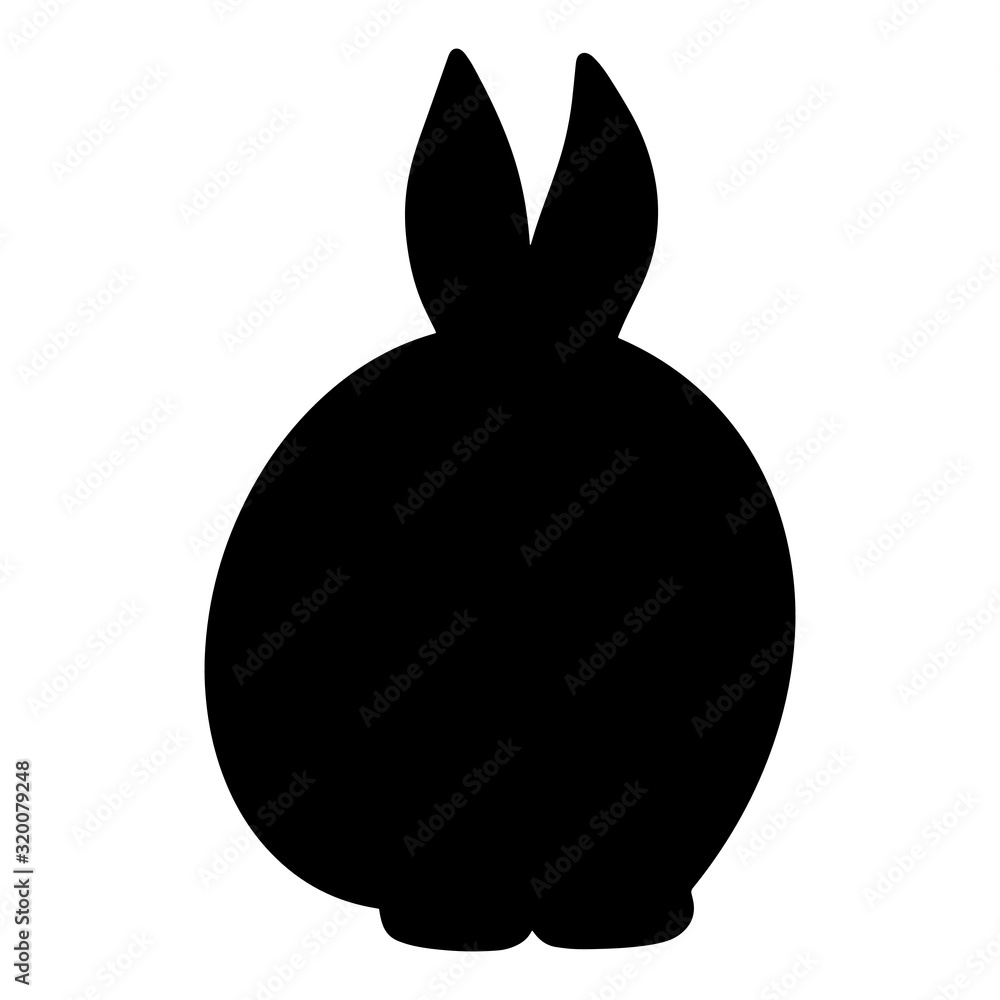 Vector rabbit. Easter vector illustration. Silhouette of rabbit Vector rabbit. Easter vector illustration. Silhouette of rabbit