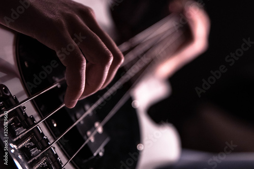 Bild auf Leinwand Bass in hand