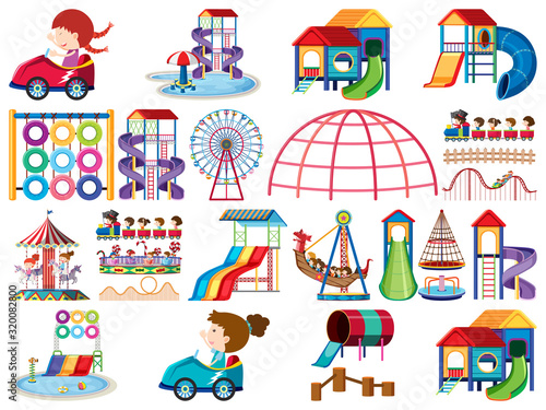 Large set of isolated objects of kids