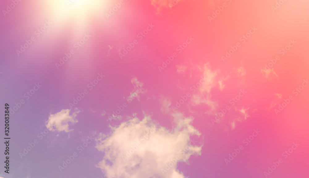 The magical imagination of the sky, the magic of the sky, the pastel clouds for background images and the placement of beautiful letters The magical imagination of the sky, the magic of the sky, the pastel clouds for background images and the placement of beautiful letters