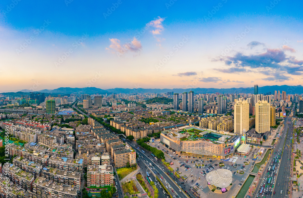 Fototapeta premium city scenery on the North Bank of Min River, Fuzhou City, Fujian Province, China