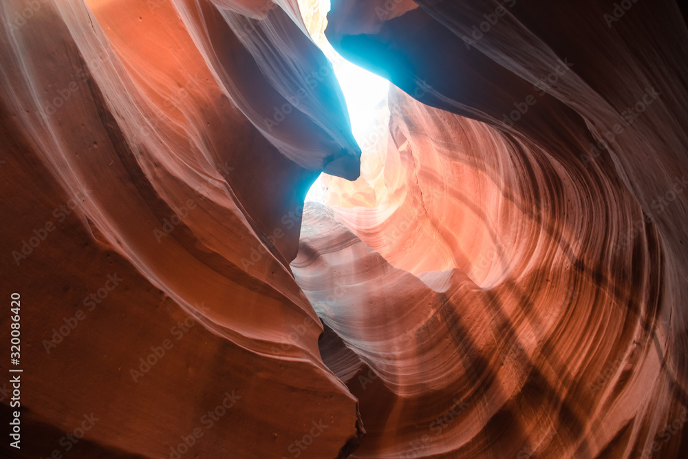 Obraz premium The sculpture rocks in the Antelope Canyon