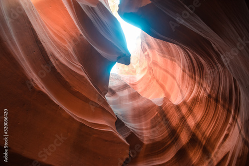 The sculpture rocks in the Antelope Canyon