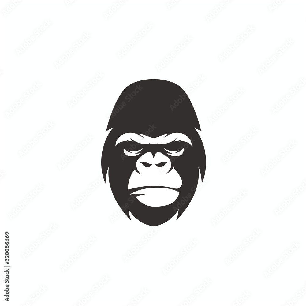 gorilla face logo design vector gorilla face logo design vector