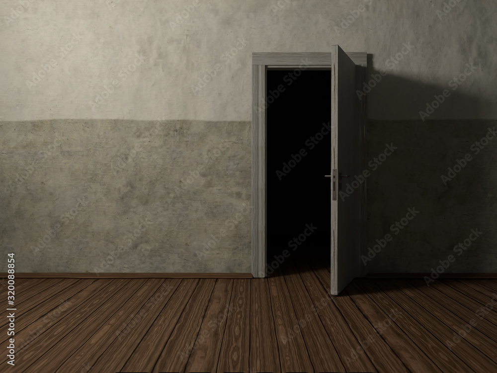 © Photobank - open door to a dark room
