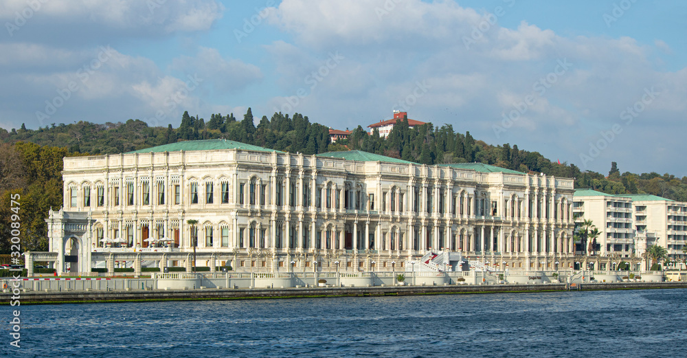 A large luxury hotel created from the Ciragan Palace in Istanbul,