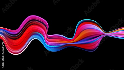 Abstract colorful fluid wallpaper. Wavy liquid bright background. Flow design for flyers, posters, cards, landing pages and other projects. Vector, eps10.