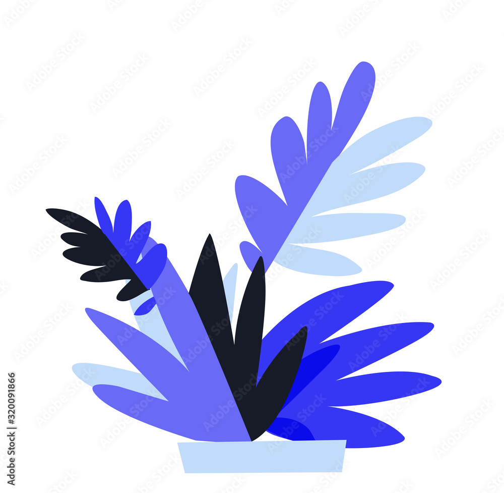 Piante e foglie ornamentali in style semplice isolate sullo sfondo bianco- Illustrazione vettoriale Piante e foglie ornamentali in style semplice isolate sullo sfondo bianco- Illustrazione vettoriale