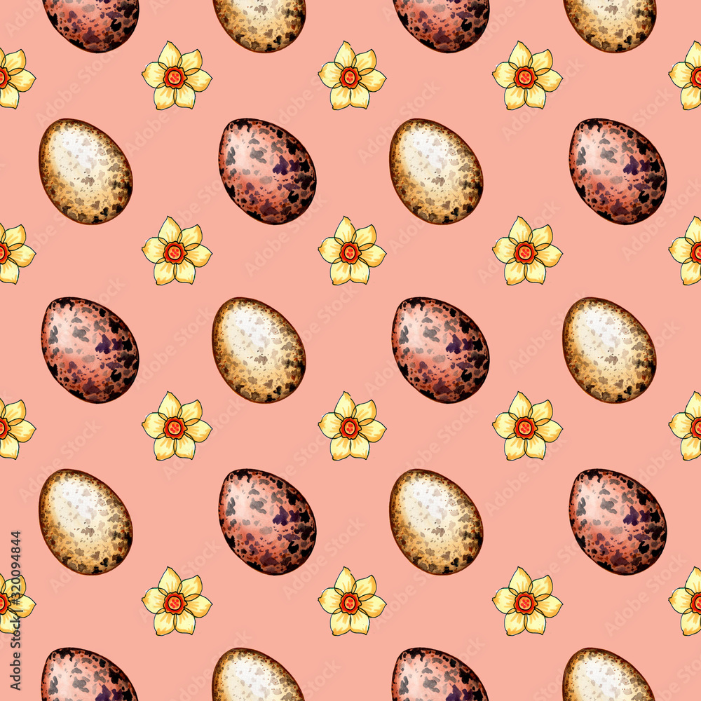pattern easter eggs pink background wrapping