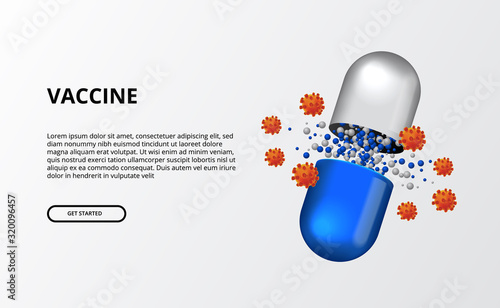 pills drugs medicine fight with coronavirus pandemic global virus concept illustration