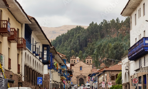 Cusco/Peru: streetview. ancient architecture and urban scape
