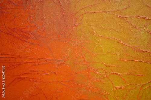 Abstract orange and golden yellow crumpled background