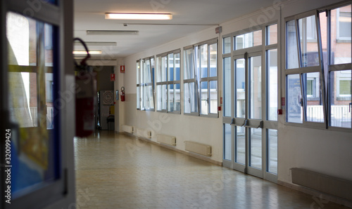 corridors of deserted hospitals for fear of virus infection