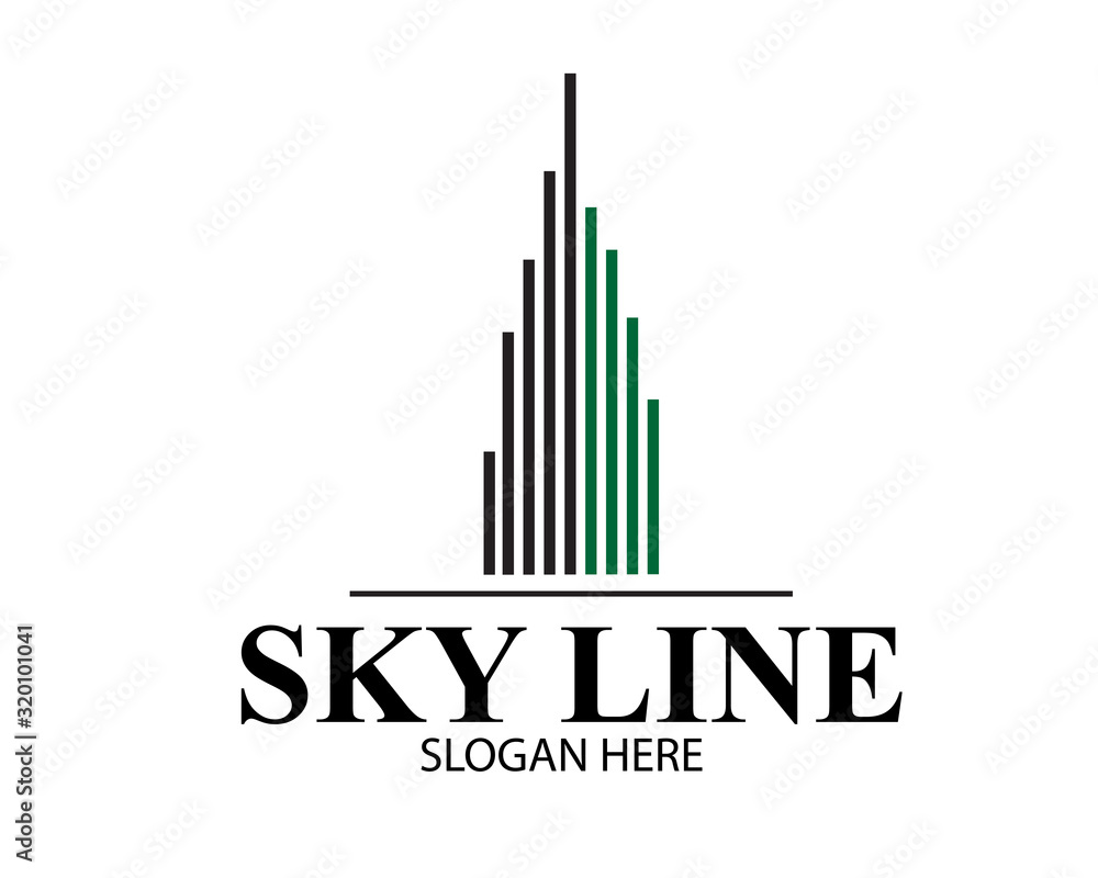 sky line logo apartment business property sky line logo apartment business property