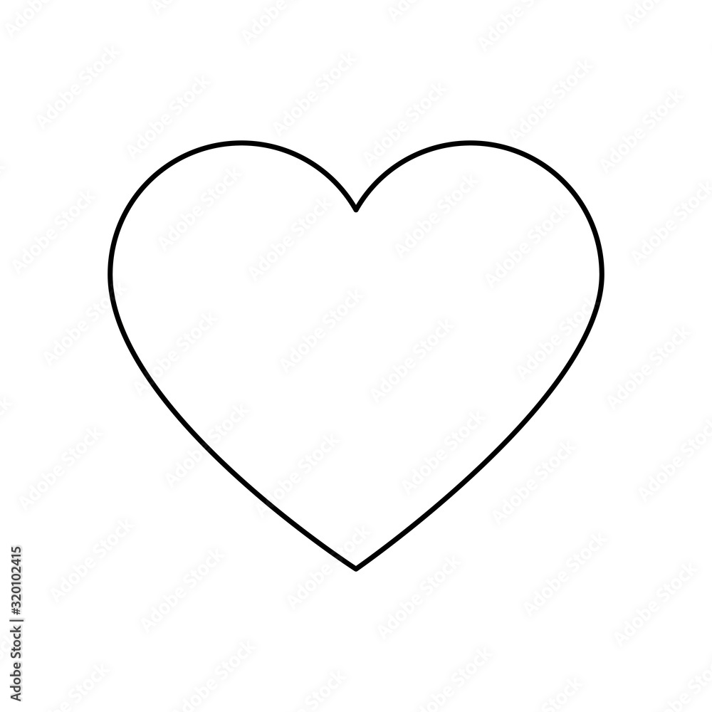 cute heart love line style icon vector illustration design