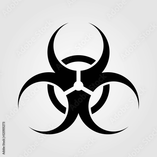 Biohazard symbol isolated on white background. Vector illustration.
