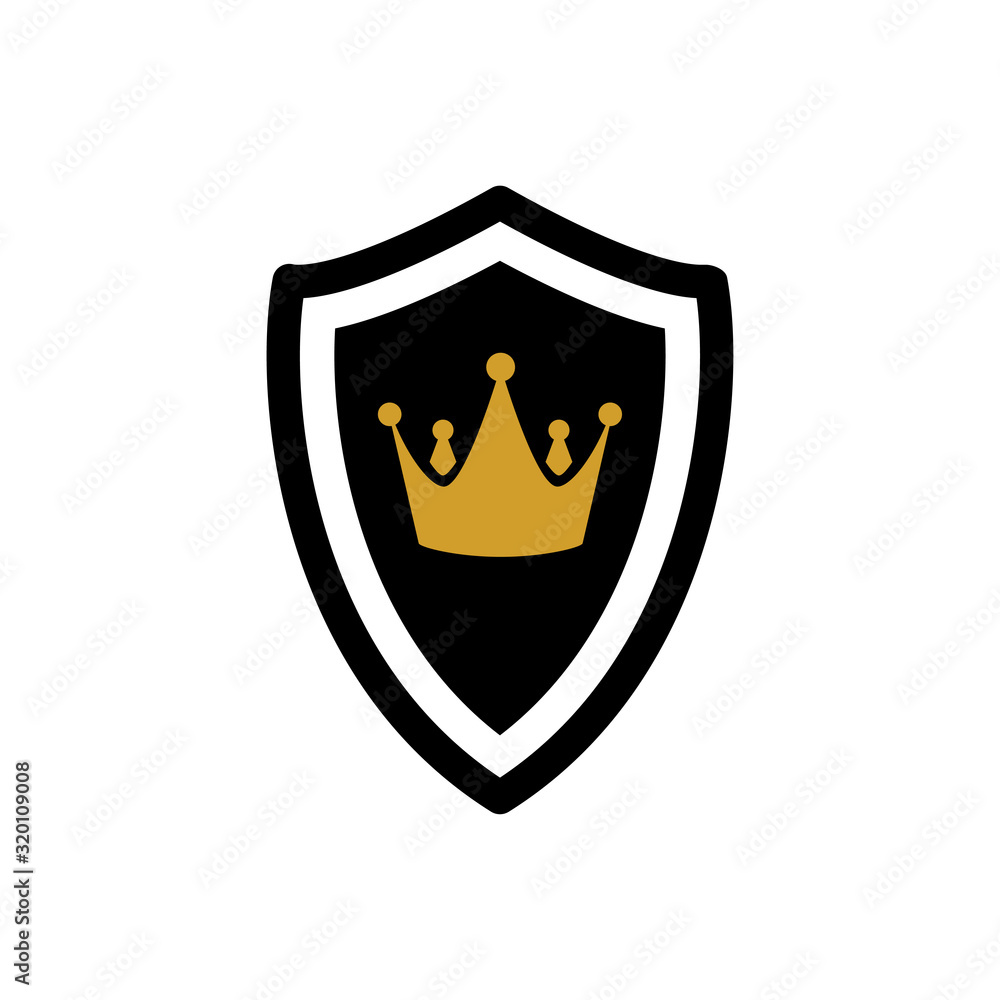 Crown and Shield Icon Vector Logo Template Crown and Shield Icon Vector Logo Template