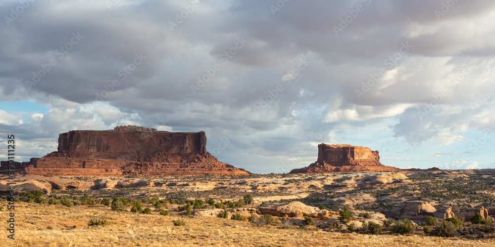 Fototapeta premium Travel and Tourism - Scenes of the Western United States. Red Rock Formations Near Canyonlands National Park, Utah.