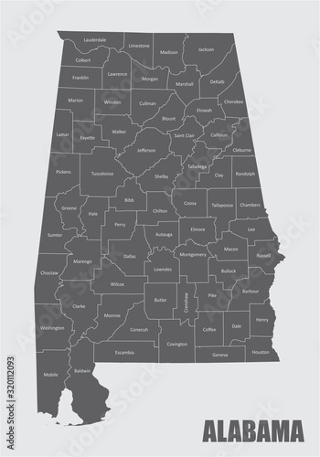Valokuva Map of Alabama