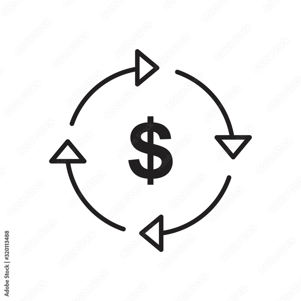 Money Exchange Transfer money icon vector illustration for graphic and web design. Money Exchange Transfer money icon vector illustration for graphic and web design.