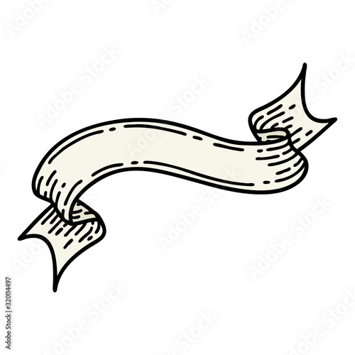 traditional tattoo of a banner