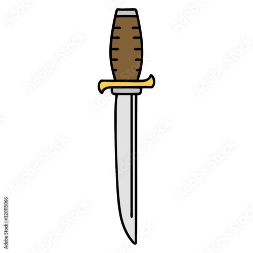 traditional tattoo of a dagger