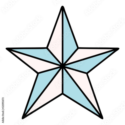 traditional tattoo of a star