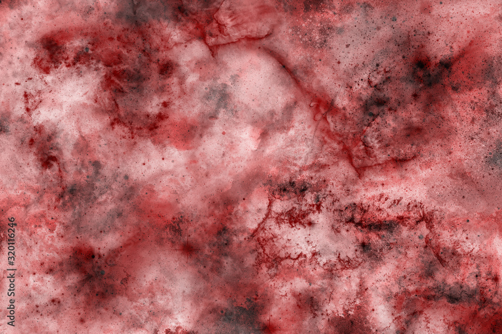 Abstract blood background with splatter, veins, capillaries and