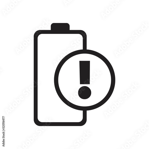 Low and full Battery charging icon template black color editable. Low and full Battery charging icon symbol Flat vector illustration for graphic and web design.