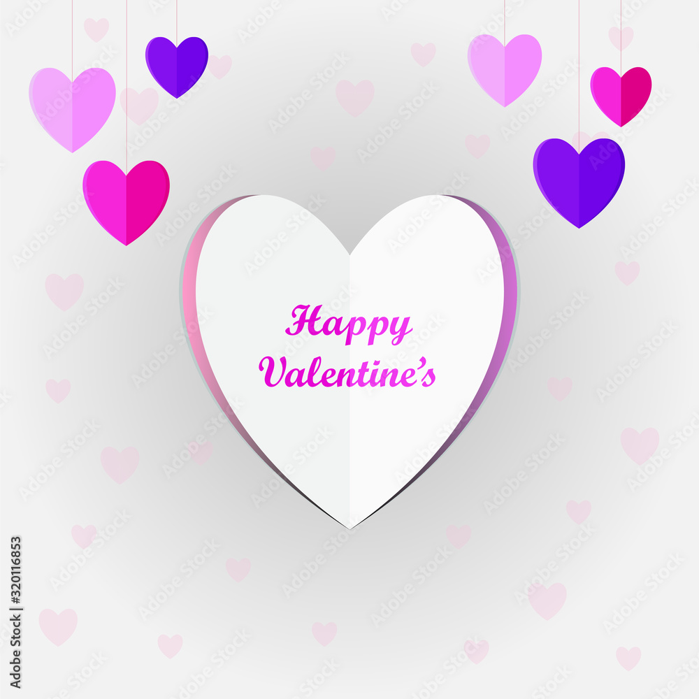 Valentine's Card Vector Adobe Illustrator Heart Hearts Card