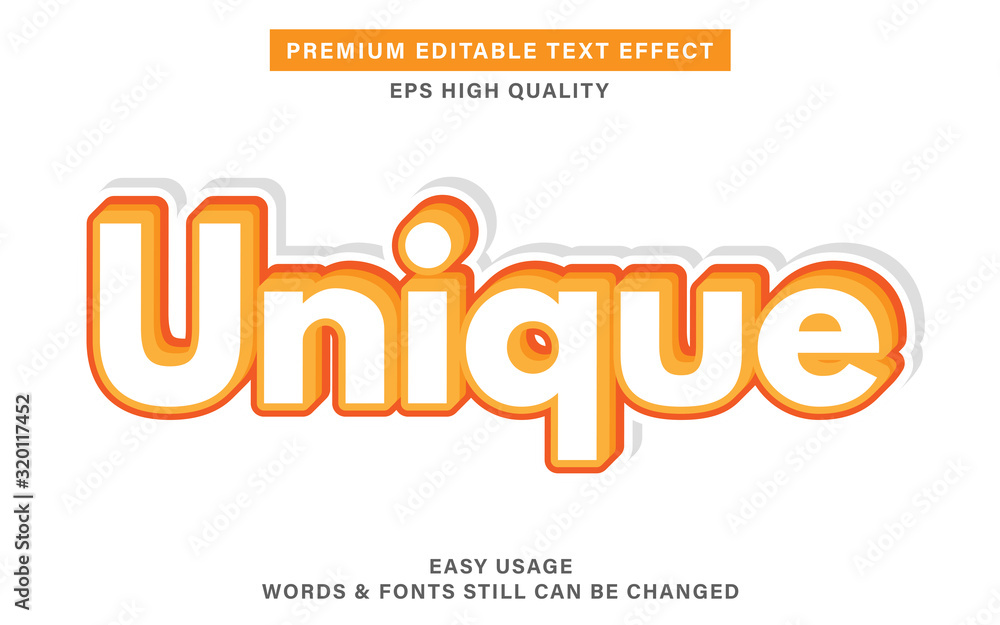 Unique editable text effect - obrazy, fototapety, plakaty 