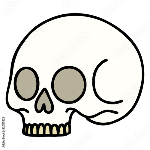 traditional tattoo of a skull