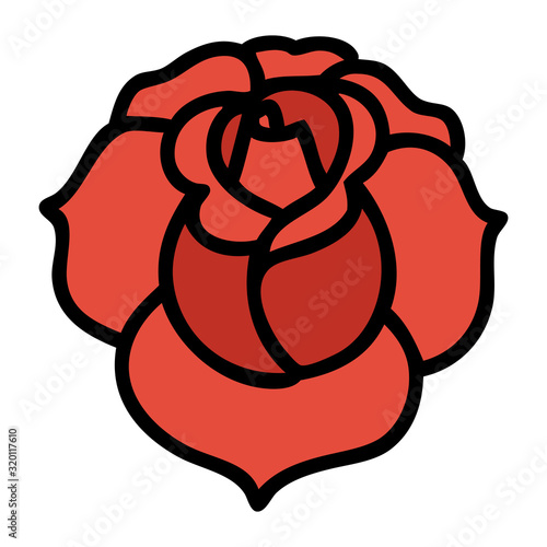 traditional tattoo of a flower