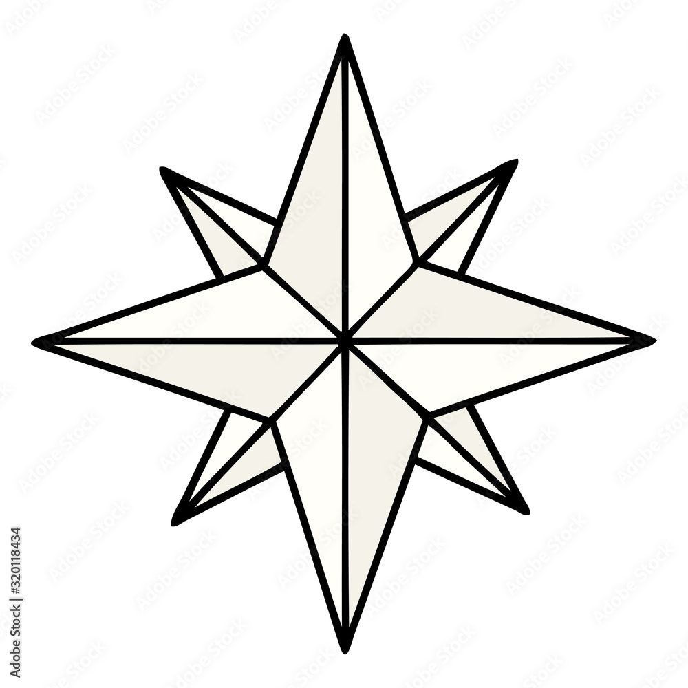 Fototapeta premium traditional tattoo of a star
