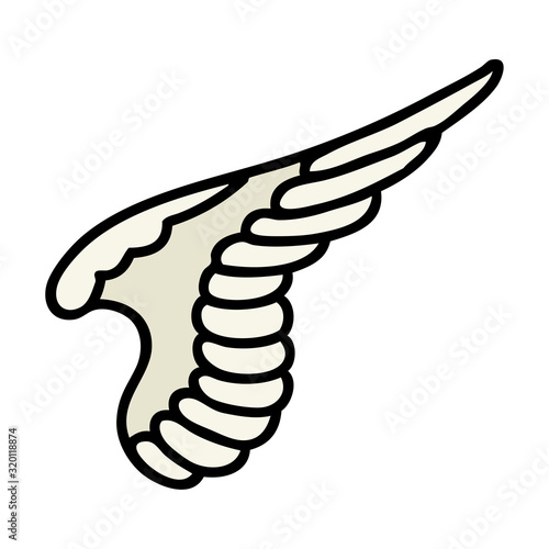 traditional tattoo of a wing