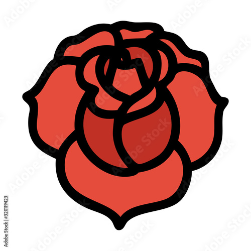 traditional tattoo of a flower