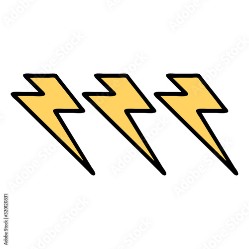 traditional tattoo of lightning  bolts