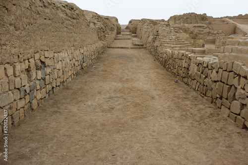 Pachacamac Archeological Site, Lima/Peru. Pre-incan ruins and sanctuary photo