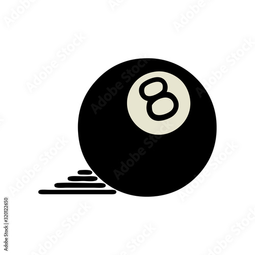 traditional tattoo of a 8 ball
