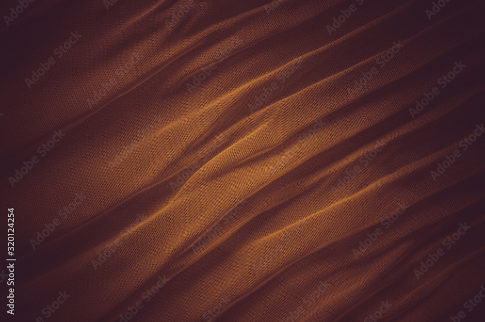 Obraz premium Red-orange waves abstract from silk fabric