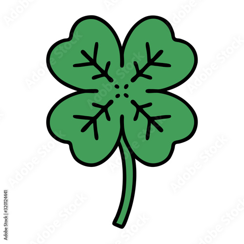 traditional tattoo of a 4 leaf clover