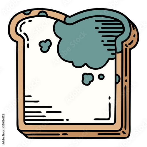 traditional tattoo of a mouldy bread