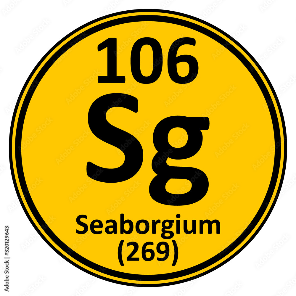 Periodic table element seaborgium icon. Periodic table element seaborgium icon.
