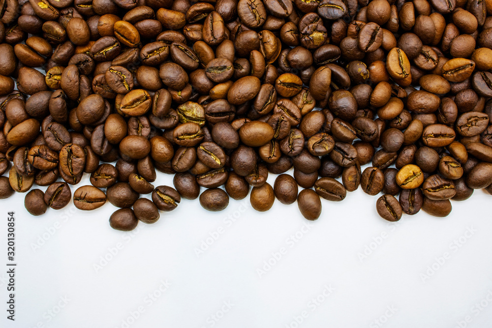coffee beans on a white background coffee beans on a white background