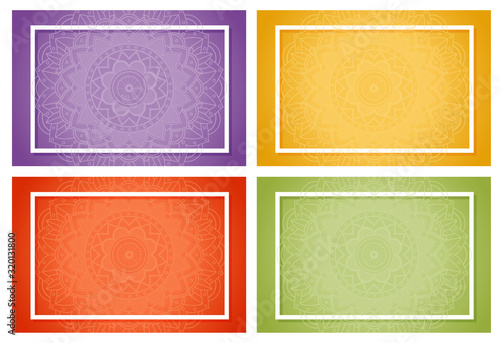Background template with mandala designs