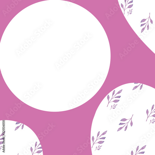 Abstract frame on a purple background. Use for valentines day, wedding invitations, birthdays, menus and decorations