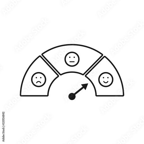  The mood scale. Vector icon isolated on white background.