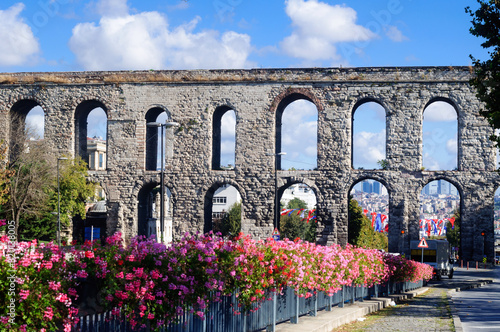The Valenta aqueduct is one of the symbols of Istanbul. photo