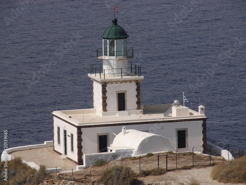Akrotiri Lighthouse on the Greek island of Santorini